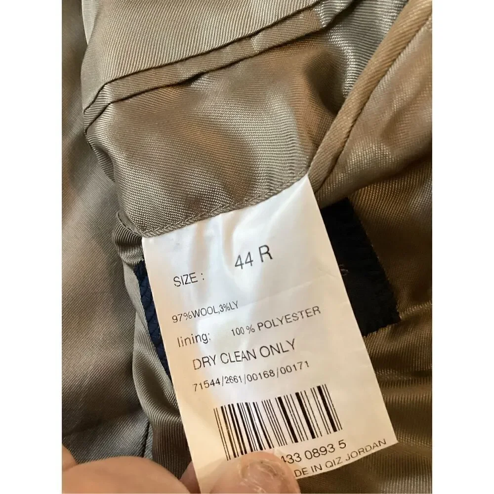 346 Brooks Brothers Stretch Wool Blend Blazer Sz 44R Suit Jacket Khaki